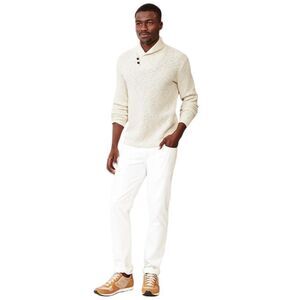 Gap Men's Textured shawl sweater Off White Medium